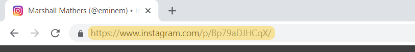 Get the Instagram url from a post