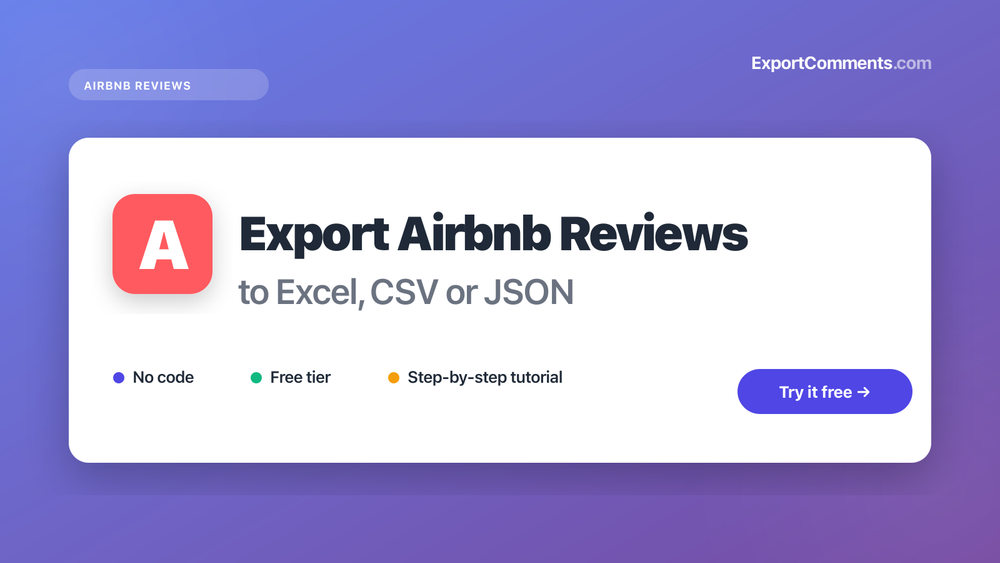 Airbnb Reviews Exporter cover