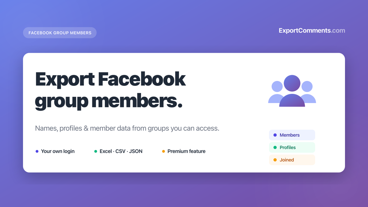 How to Export Facebook Group Members to Excel