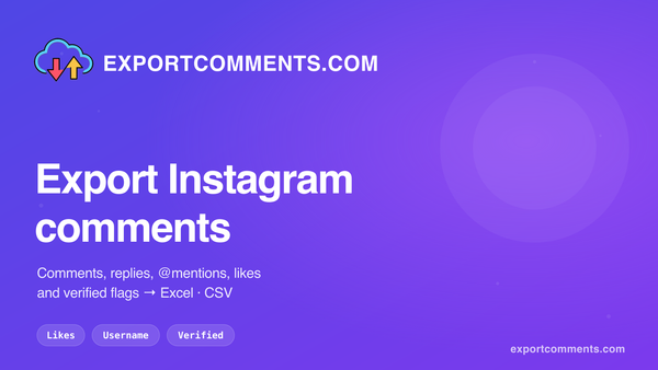 How to Export Instagram Comments to Excel