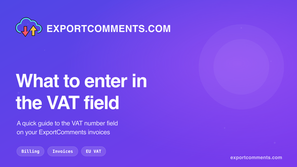 What do I fill in under "VAT number"?