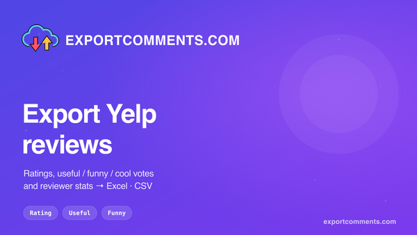 How to Export Yelp Reviews to Excel
