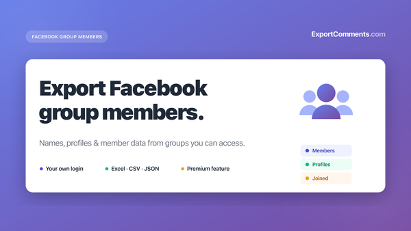 How to export members from a Facebook group